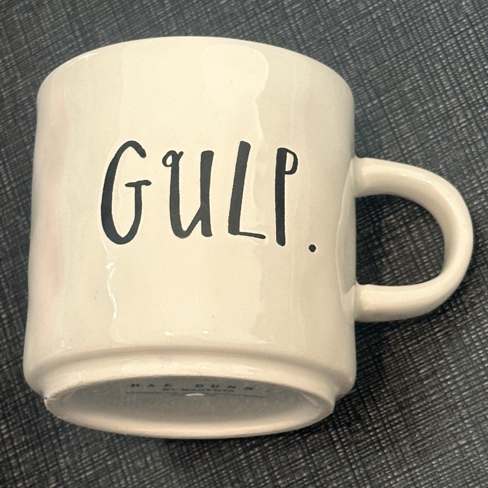 Rae Dunn Magenta Gulp Stem Print Mug Coffee Cup Artisan Dot